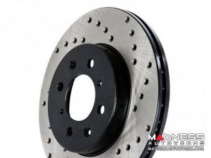 Jeep Renegade Performance Brake Rotor (1) - Front Right - Centric - Drilled + Vented 