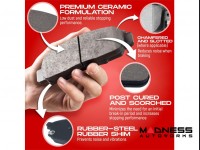 Jeep Renegade Brake Kit - Rear - R1 Concepts - Ceramic Brake Pads - eLINE Black Drilled + Slotted Rotors