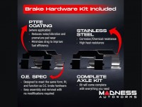 Jeep Renegade Brake Kit - Front + Rear - R1 Concepts - Optimum OEp Brake Pads - eLINE Drilled + Slotted Rotors